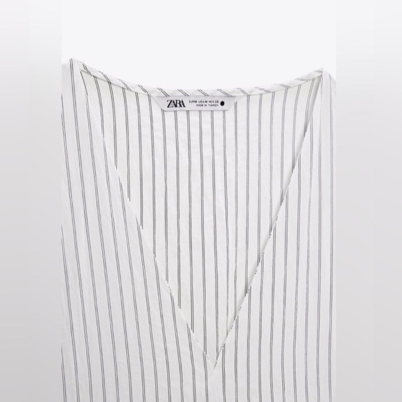 ZARA BOHO FLOWY LONG STRIPED DRESS - Picture 7 of 7